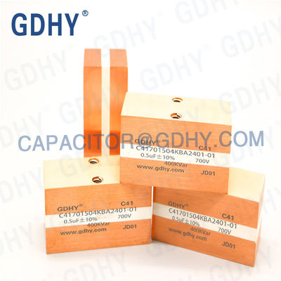 GDHY C41-BA2 0.5uF/700Vrms/400kVar Resembling Alcon FP-20-400/Celem CSP 150/400 Power Film Capacitor for Bolt Heating