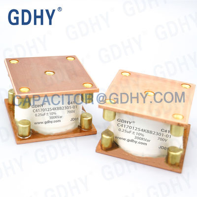 0.25uF Induction Melting 700VAC 300KVar Water Cooled Capacitor