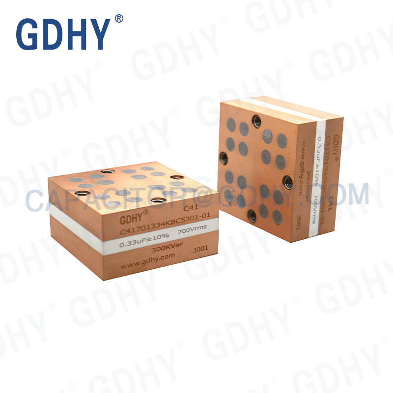GDHY C41-BC5 0.33UF/700Vrms/300Kvar for induction heating resembling Alcon FP-8-300-4H and Celem CSP305B High Frequency Capacitor and Conduction Cooled Capacitor