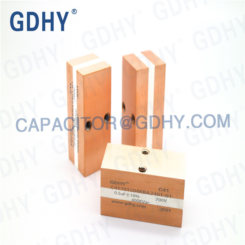 GDHY C41-BA2 0.5uF/700Vrms/400kVar Resembling Alcon FP-20-400/Celem CSP 150/400 Power Film Capacitor for Bolt Heating