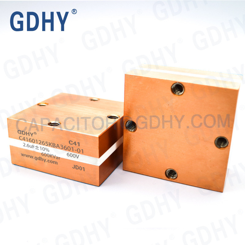 GDHY C41-BA3 2.6uF/600Vrms/600kVar Resembling Alcon FP-29-600/Celem CSP-305A Power Film Capacitor Conduction Cooled Capacitor Induction Heater Furnace Capacitor