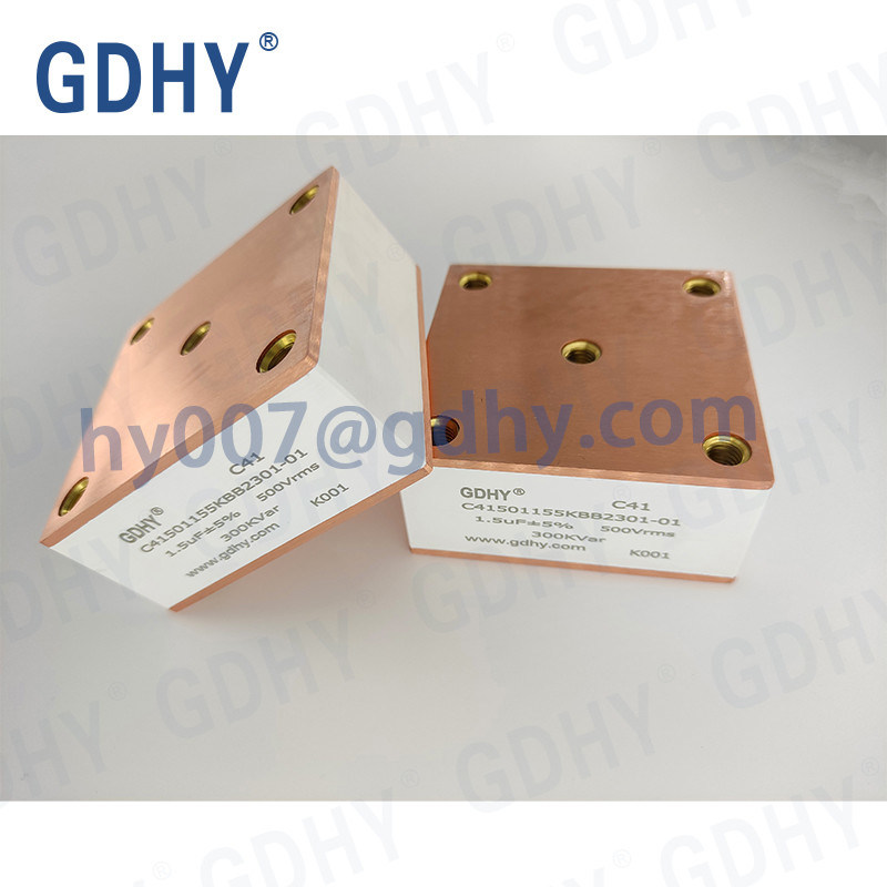 GDHY Water Cooled Capacitor C41-BB2 1.5uF 500V 300KVar Resembling Alcon FP-7-300 for Induction Melting Machine